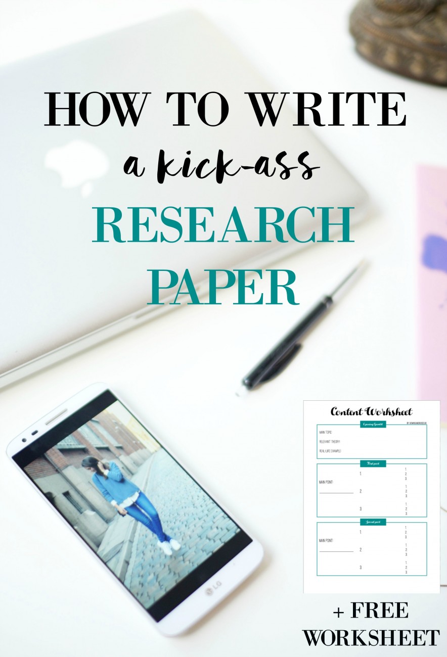 how to write a kick-ass research paper free worksheet